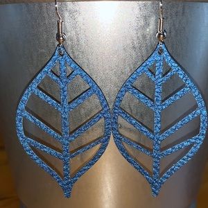 Faux Leather Drop Earrings